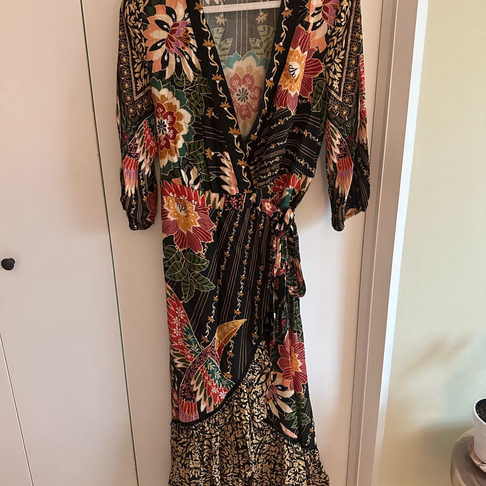 Farm Rio Floral Wrap Dress